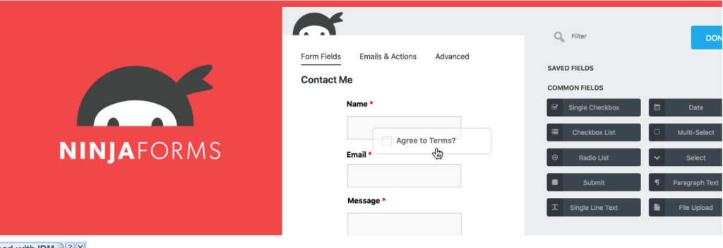 Ninja Forms Contact Form Builder