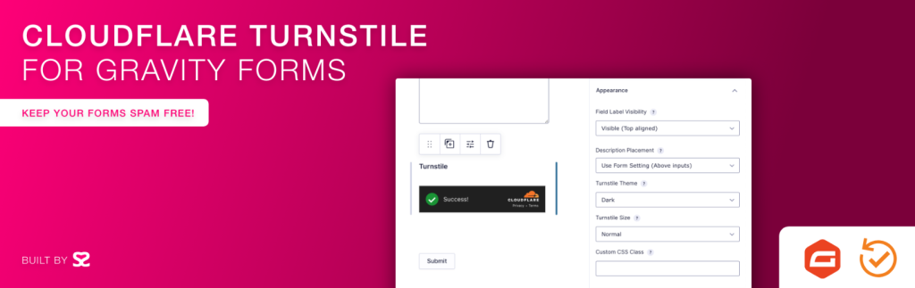Enable Turnstile (Cloudflare) for Gravity Forms