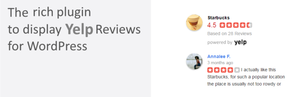 Widget for Yelp Reviews is one of the best Yelp Review WordPress Plugins Free